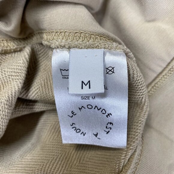 Le PERE Double-Layer Faded Full-Zip Hoodie • Size M • Beige - Picture 3 of 16